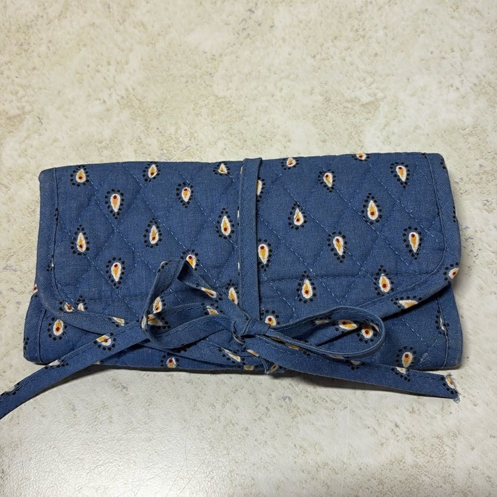 Blue and Yellow Jewelry bag
